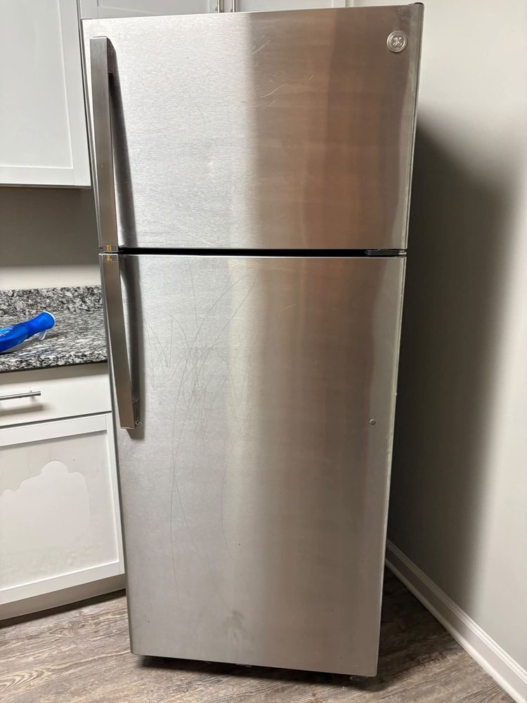 Refrigerator exterior after cleaning